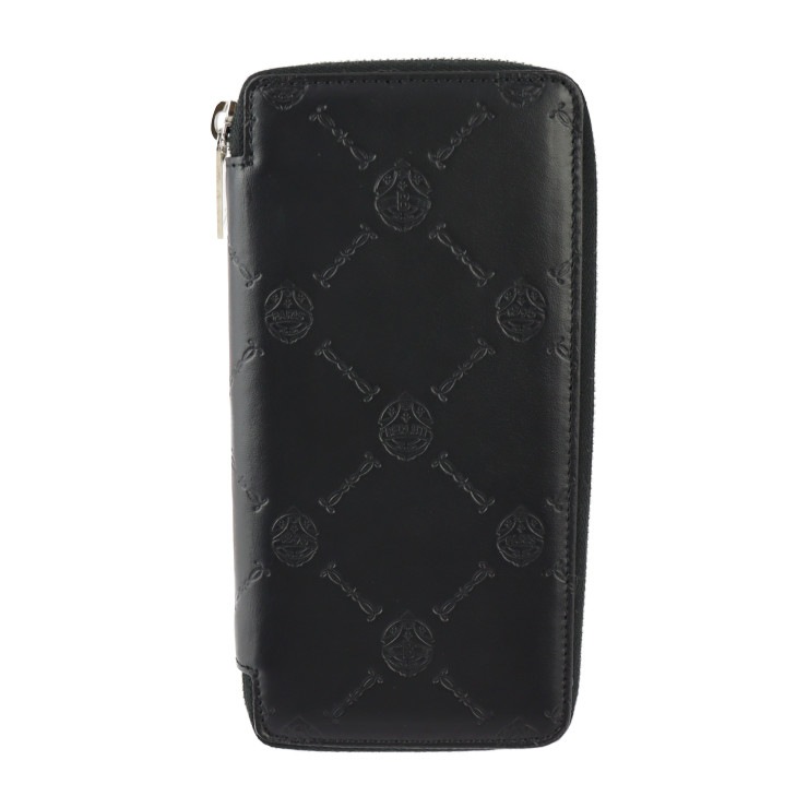 新古未使用展示品 Berluti ベルルッティ 二つ折り財布 225441 カーフレザー ブラック シルバー金具 ラウンドファスナー 長財布【本物保証】