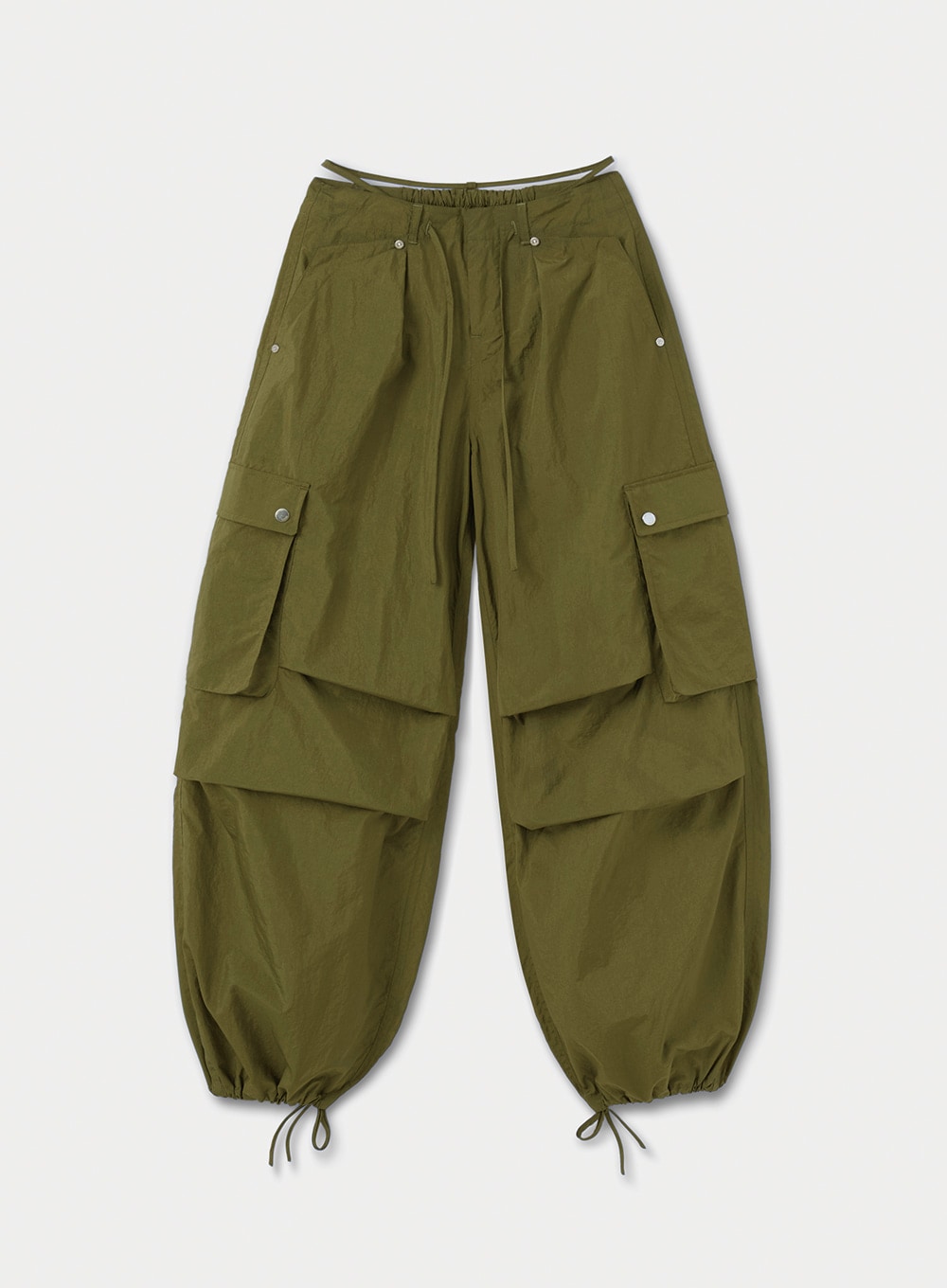 【SATUR】 [PISCESS X SATUR WOMAN] ETE PARACHUTE PANTS : OLIVE KHAKI 27,058円