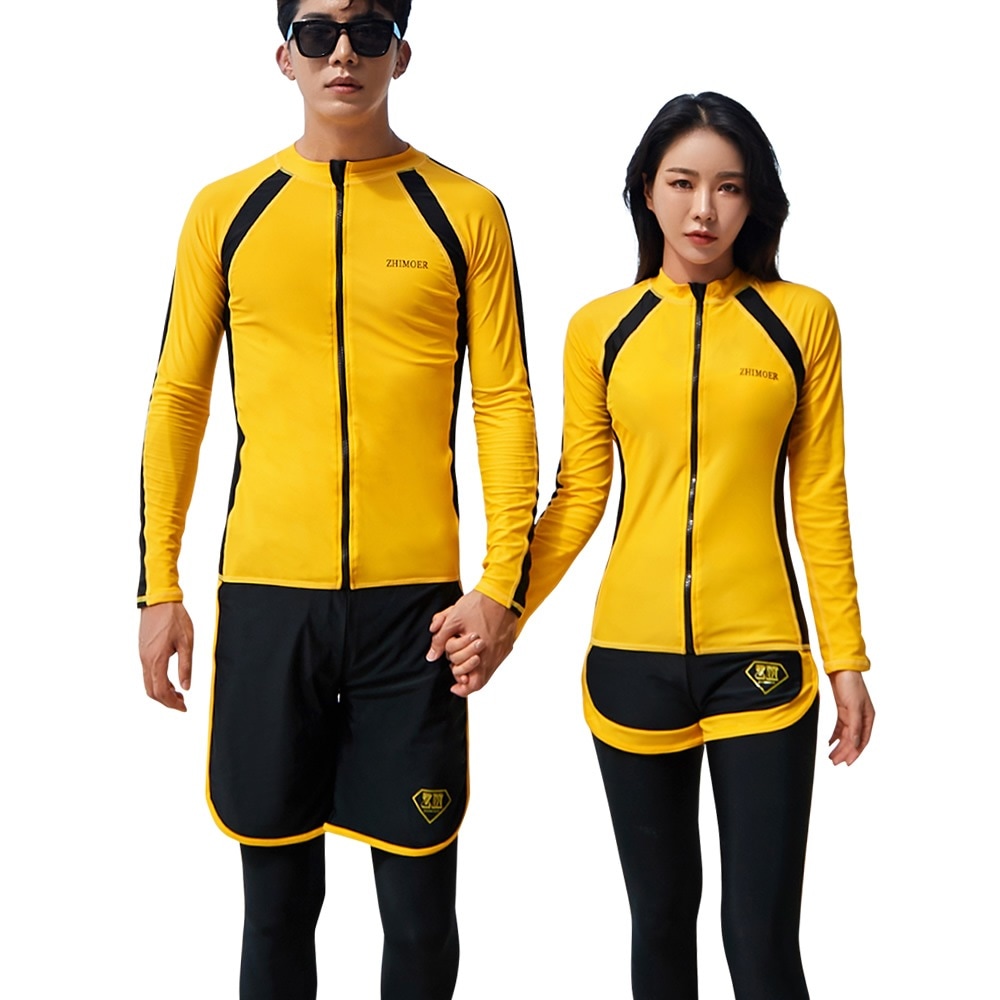 フィットネス水着 水着 ペア カップル レディース メンズ お揃い ラッシュガードzm2020c