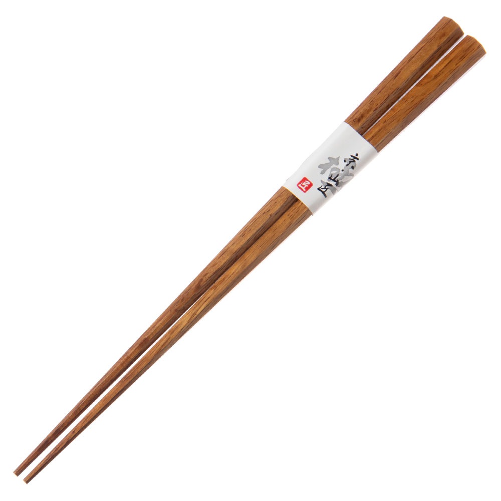 銘木箸　八角箸21cm　樫　京都・美山　銘木工芸　山匠　Wooden octagonal chopsticks Oak Works of precious wood