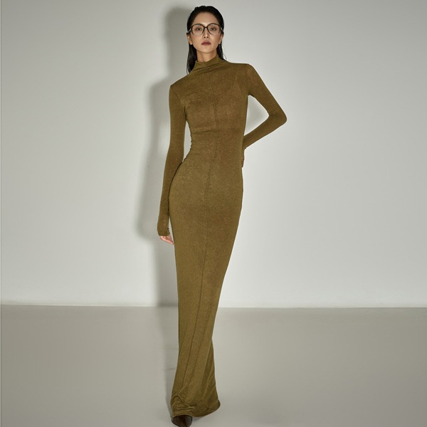 D5365 シースルー マキシ ワンピース