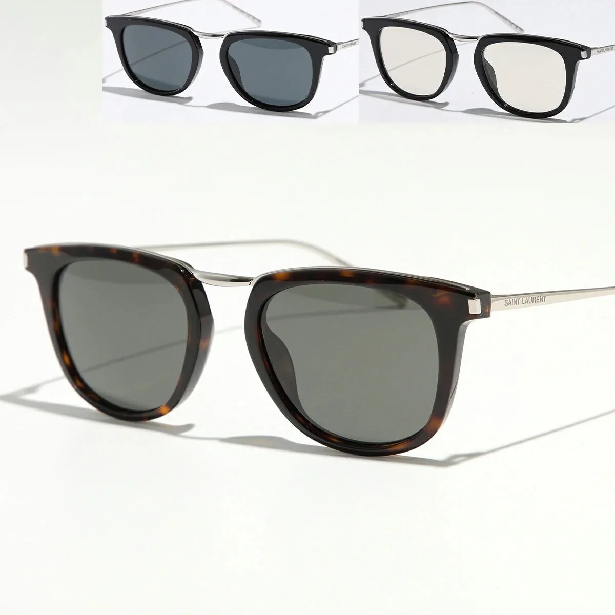 SAINT LAURENT サンローラン サングラス SL 753 メンズ レディース ウェリントン型 フルリム ロゴ アイウェア カラー3色