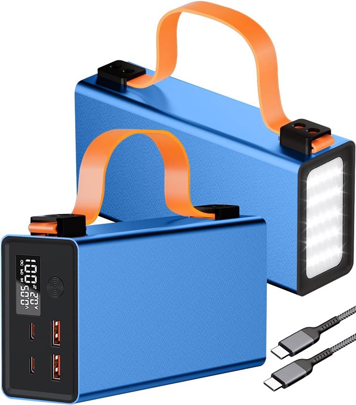 モバイルバッテリー 86000mAh/140W ポータブルバッテリー 4ポート 2 USB-A＋2 USB-C 入出力PD3.1 急速充電(ブルー, 170x81.5x48.5mm)