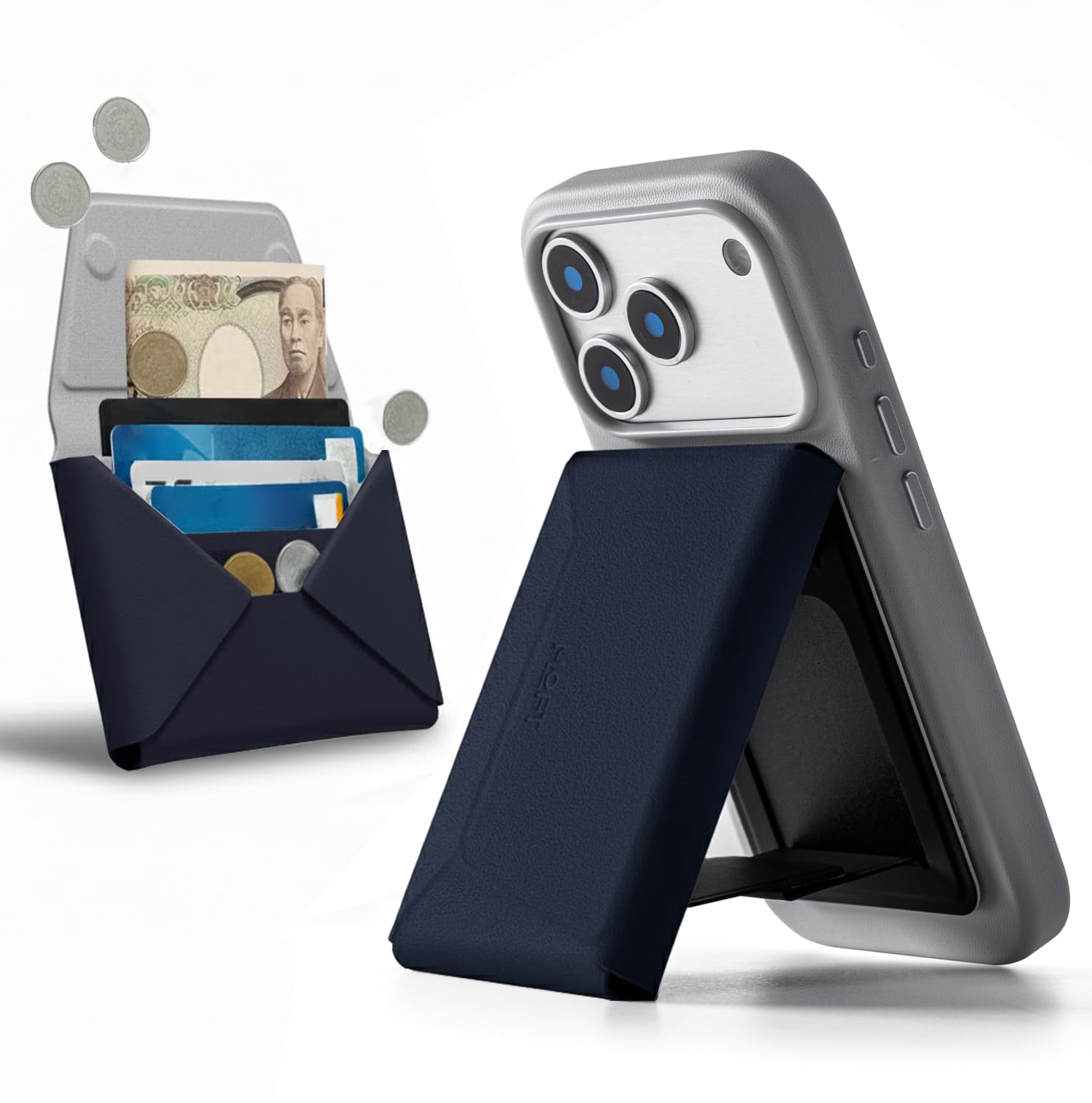MOFT 多機能カードケース スマホスタンド MagSafe対応 折りたたみ SIMカード収納 薄型 軽量 大容量 最大8枚カード MOVAS耐久素材 携帯 全機種対応 iPhone17/16/15 6,112円