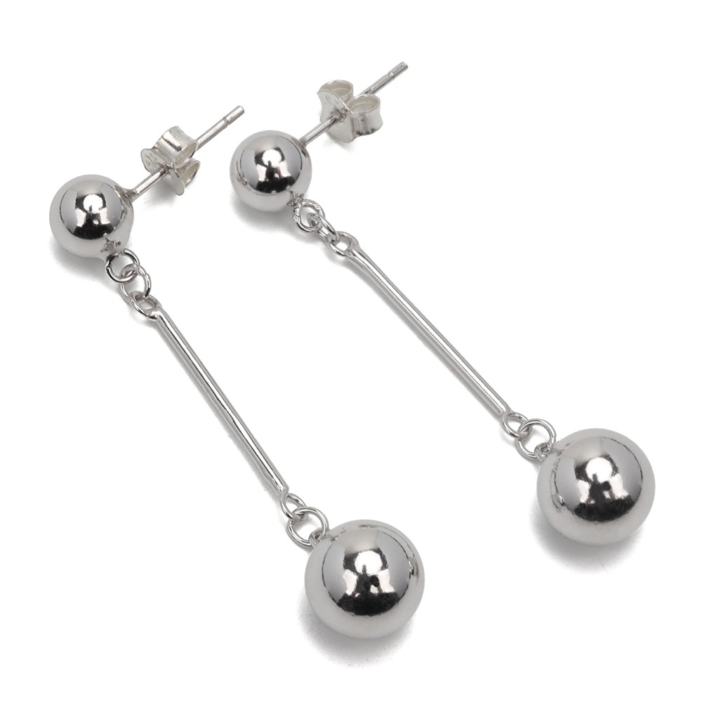 925 チェーンピアス ボール [ce012-pair]