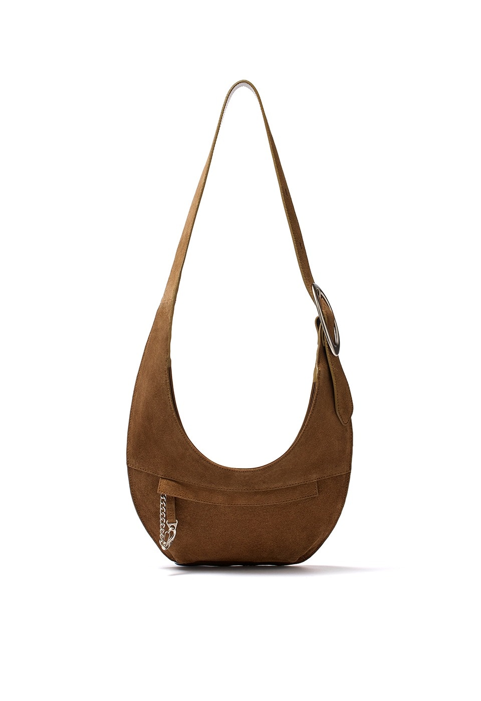 【OPEN Yy】 CURVE CROSSBODY BAG : KHAKI BROWN