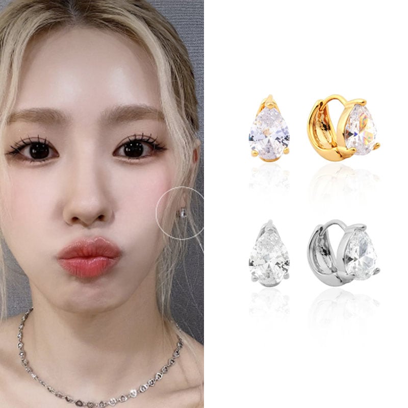 [子供たちを未然に着用] 水玉キュービックポイントワンタッチピアス/韓国女性アクセサリー/韓国ファッションスタイル/SNS人気/韓国ジュエリー/芸能人着用アクセサリー/デイリーアイテム/トレンドアク 77,330円