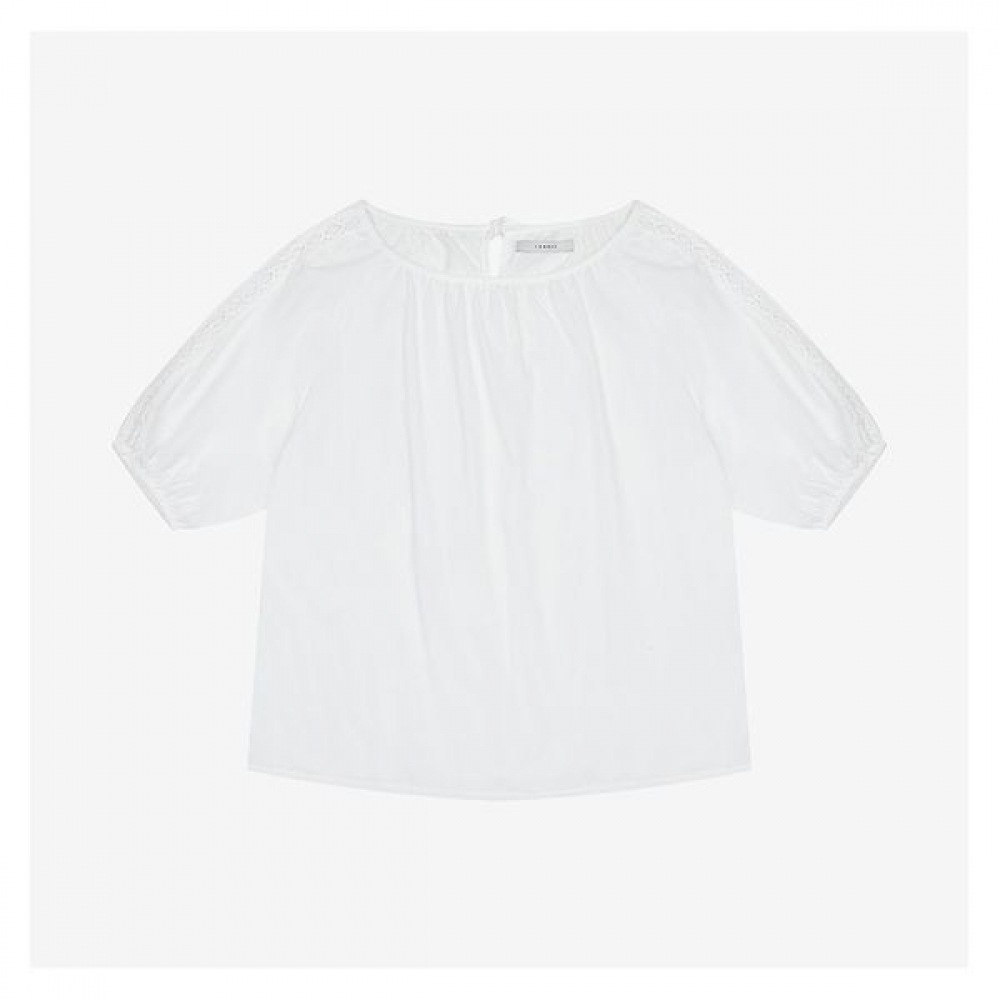 [イザベイ] レースカラーラグランブラウス (VKBAD7442)