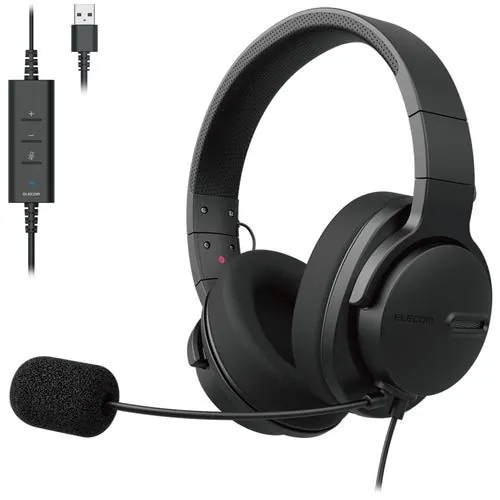 エレコム HS-HP105UNCBK ヘッドセット 有線 USB 接続 両耳オーバーヘッドホンタイプ ゲーミング ブラック HSHP105UNCBK 9,630円