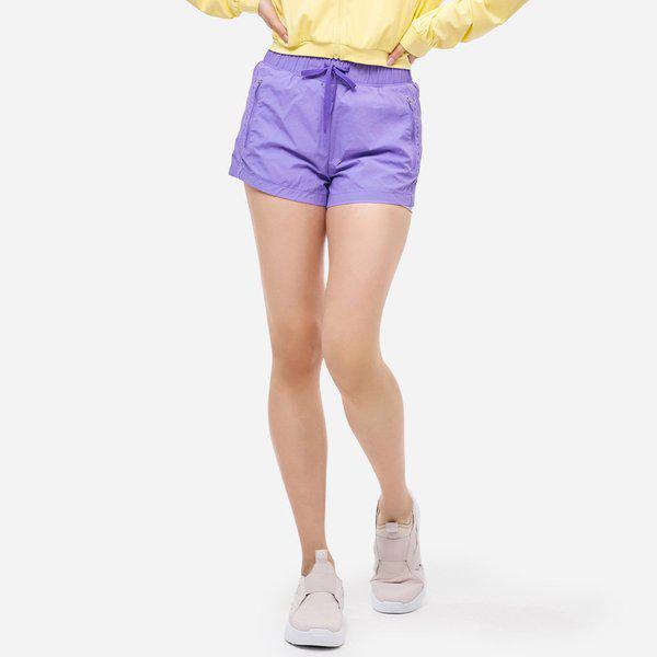 [] ウーマン モーション ハイウエスト 2部丈 レギンス ショーツ ライトパープル (B5SWWLP011LPP)