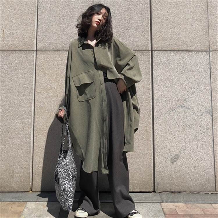 ドルマンスリーブ長袖ロングコートアウターコート上着ロングコートロングロング丈袖あり襟付きポケット前開きポリエステルかわいい大人可愛いシンプルカジュアル大人おしゃれお洒落かっこいい大人女子こなれ感ルーズ