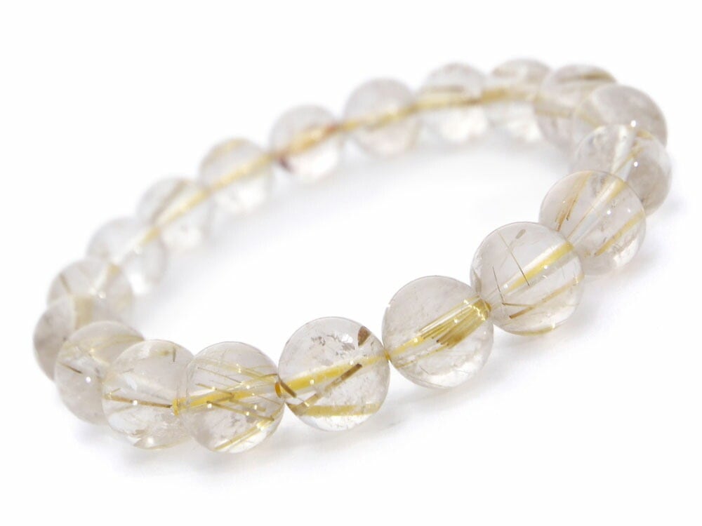 ゴールドルチルクォーツ ルチルクォーツ ブレスレット 10mm パワーストーン ブレスレット メンズ レディース 天然石 数珠 アクセサリー メンズブレスレット レディースブレスレット パワ h883