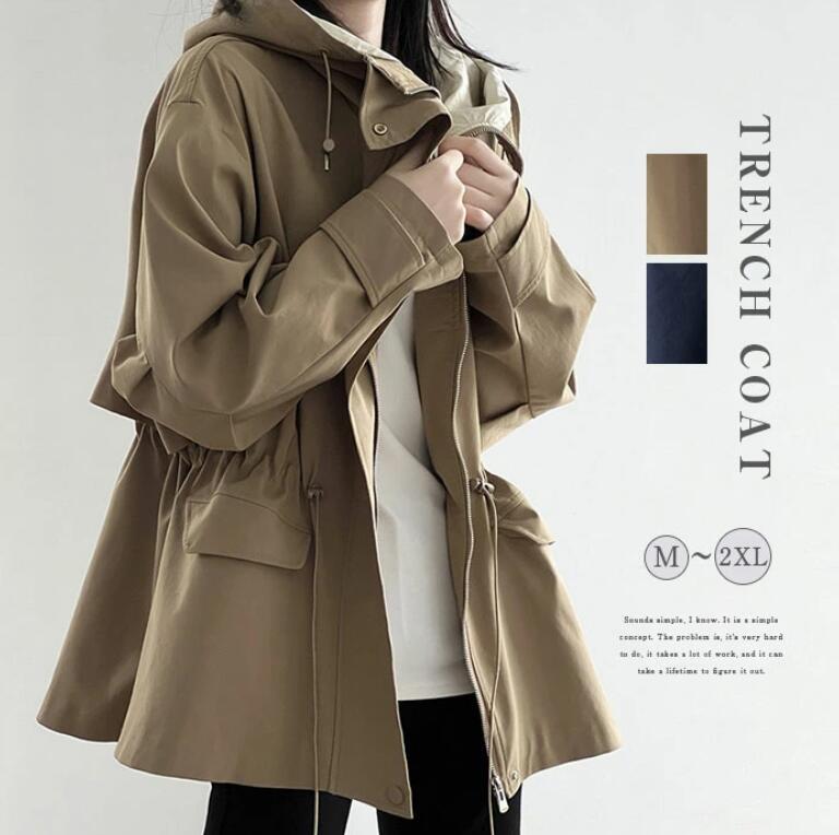 トレンチコート レディース 春 おしゃれ スプリングコート トレンチ 長袖 春 コート 春コート