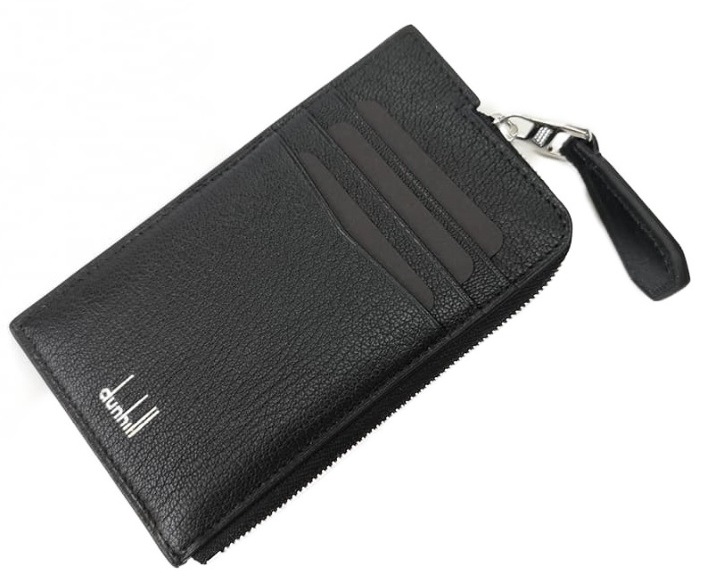 dunhill 20F210ZGS001 ダンヒル デューク ファインレザー コレクション フラグメントケース/コインケース ゴートスキンレザー ブラック/シルバー