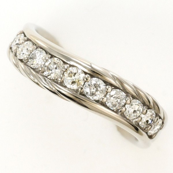 K18 18金 WG リング 指輪 11号 ダイヤ 0.50 カード鑑別書 ジュエリー 中古 63,360円