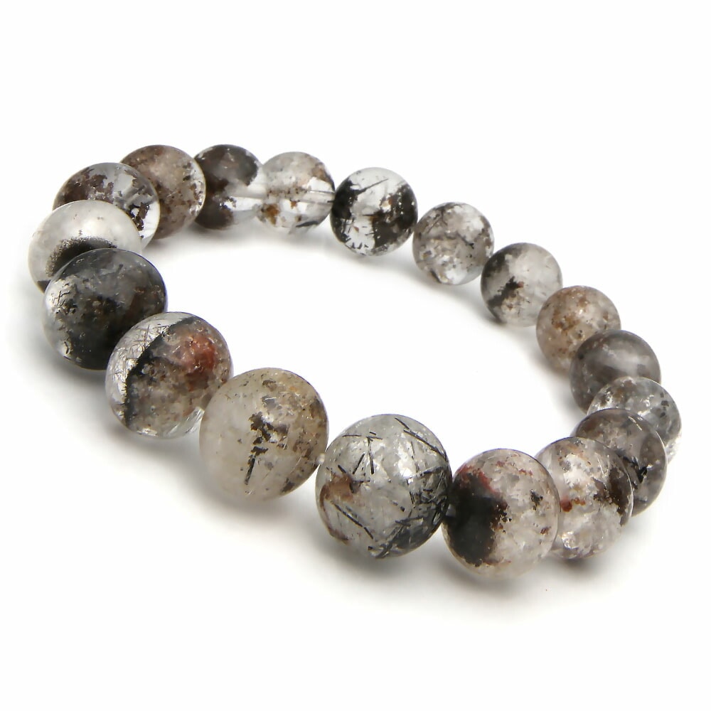 「1点もの 現品」 ガーデンルチルクォーツ ガーデンクォーツ ブレスレット 12mm パワーストーン ブレスレット レディース メンズ 天然石 数珠 アクセサリー メンズブレスレッ hh000012