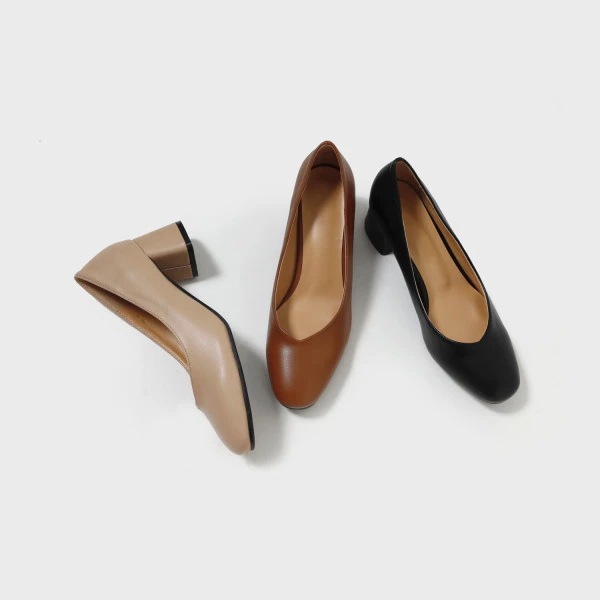 ミドル厚底ベーシック女性ポンプ(6cm)
