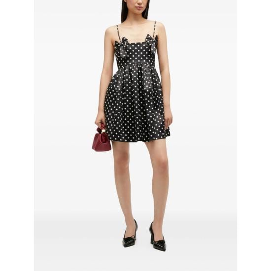 GANNI Women Dresses A1030193 099 BLACK WHITE
