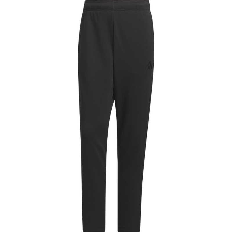 アディダス　メンズ スリーストライプス レギュラーフィット ダブルニット オープンヘム トラックパンツ ［メンズ /Sサイズ］ ブラック 【返品交換不可】　JZR01