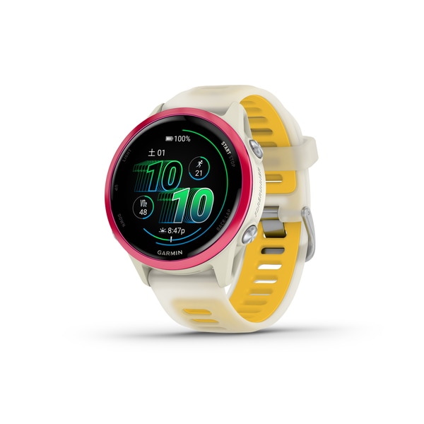 ガーミン Forerunner 570 010-02970-32 Raspberry/Mango 42mm AMOLED搭載 音声操作 音楽再生 GPSスマートウォッチ【国内正規流通品】