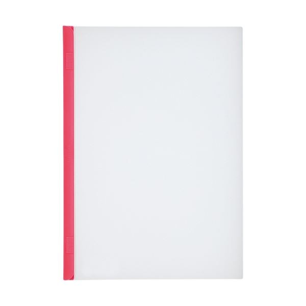 (まとめ) リヒトラブ リクエスト スライドバーファイル A4タテ 20枚収容 赤 502-10 1パック(10冊) (×10セット)