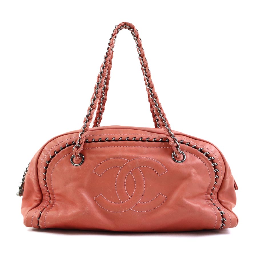 シャネル CHANEL ハンドバッグ レザー オレンジ/ピンク レディース e59879a 135,000円