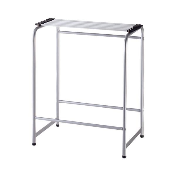 (まとめ）ピージーグロリア シンプル新聞掛け W610×D400×H758mm シルバー YS-N6 1台(×3セット)