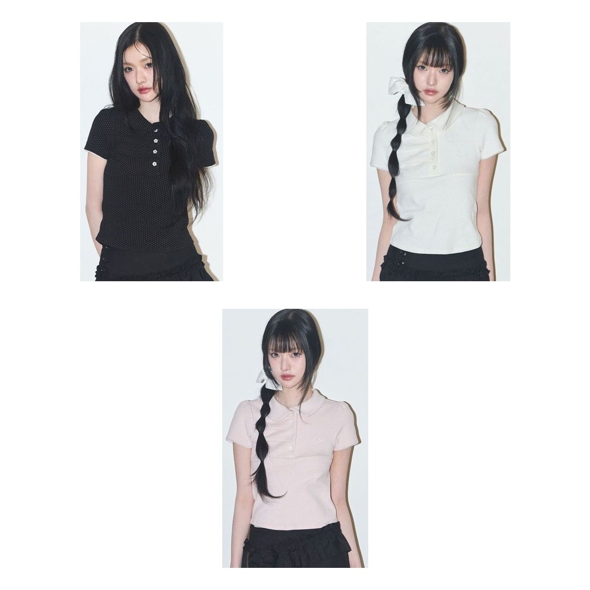 【ILLIGO】 DOT PINTUCK COLLARED TEE 3色 正規品