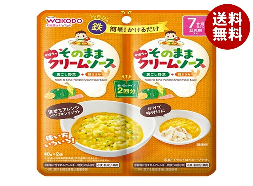 和光堂 そのままソース かぼちゃクリーム (40g＊2袋)＊48袋入