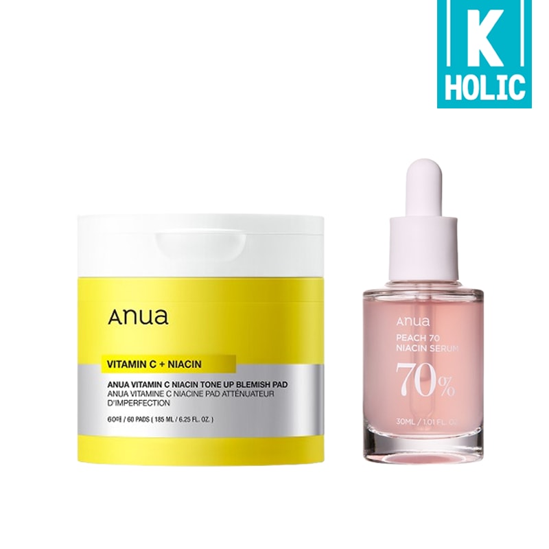 ビタミンC トーンアップブレミッシュパッド60枚入 + 桃70％ナイアシンセラム 30ml