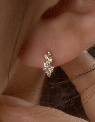 14k post オピュレンス ワンタッチリングピアス