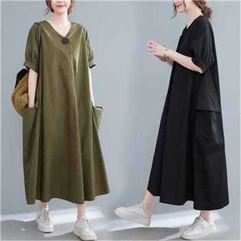 ドレス 韓国ファッション 母の日 着痩せ 大きいサイズ ワンピース ワンピース レディース シャツワンピース Tシャツワンピース