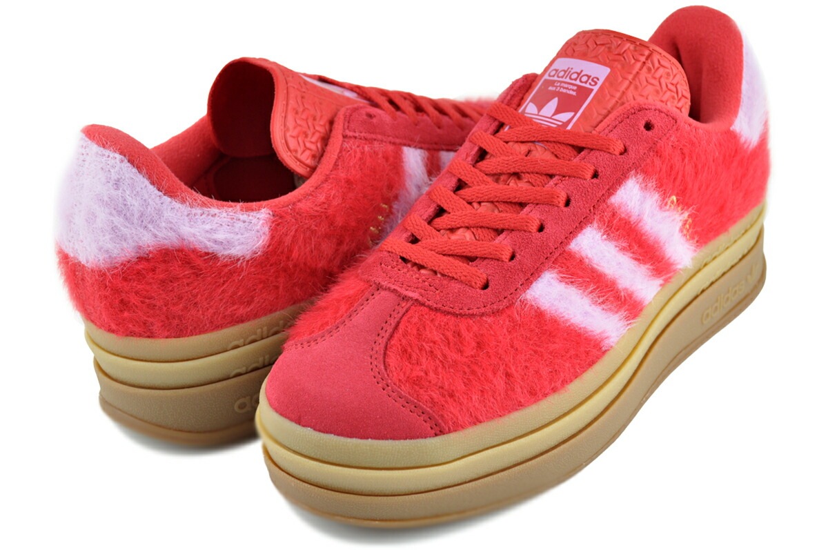 ガゼル ボールド ウィメンズ ベタースカーレット ブリスライラック ゴールドメタリック js3905