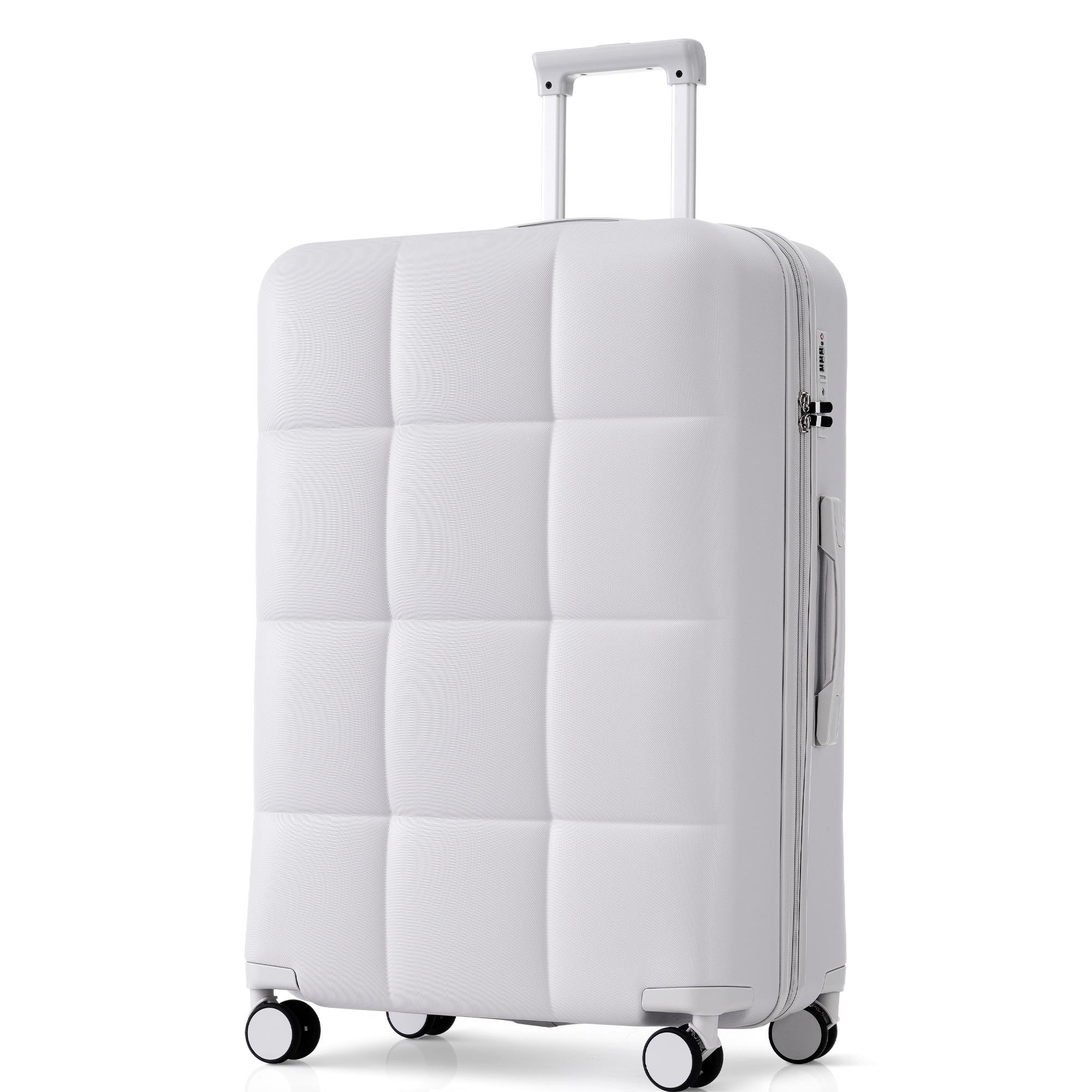 【2点購入で150OFF】品質良い!店舗お勧め! スーツケース キャリーバッグ grey キャリーケース Lサイズ 小型 超軽量 ファスナー式 TSAロック搭載 フック機能付き 360度回転 旅行 お