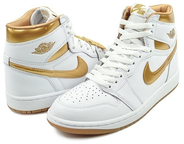 ウィメンズ エアジョーダン1 レトロ ハイ オージー fd2596-107 ホワイト メタリックゴールド