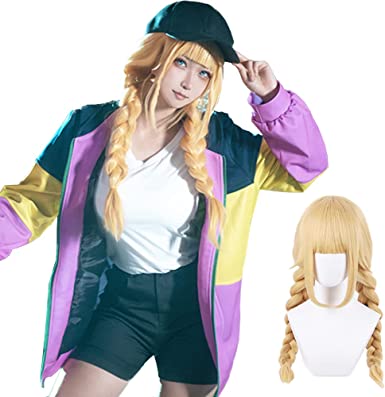月見英子 コスプレ衣装 帽子ウィッグ付き 「Rekucci」 パリピ孔明 つきみ えいこ コスチューム cosplay 演出服 ハロウイーン クリスマス 誕生日 (L, 月見英子＋ウィッグ)