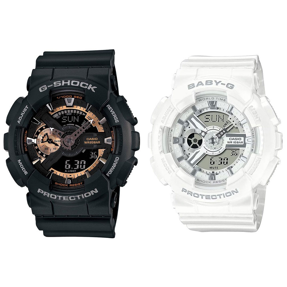 CASIO カシオ Gショック ベビーG 防水 腕時計 手表 仕事用 登山 スポーツ アウトドア キャンプ ペア 夫婦 親 結婚祝い ペアウォッチ ジーショック ベビージー ブラック ホワイト 時計