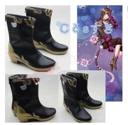 夢王国と眠れる100人王子様 チェシャ猫 コスプレシューズ ブーツ COS 高品質 新品 Cosplay アニメ コスチューム