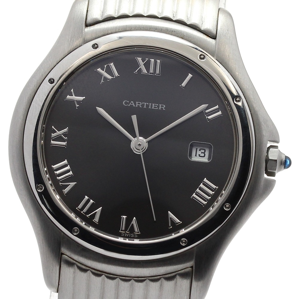 カルティエ CARTIER パンテールクーガーLM デイト クォーツ ボーイズ 良品 _822773【中古】