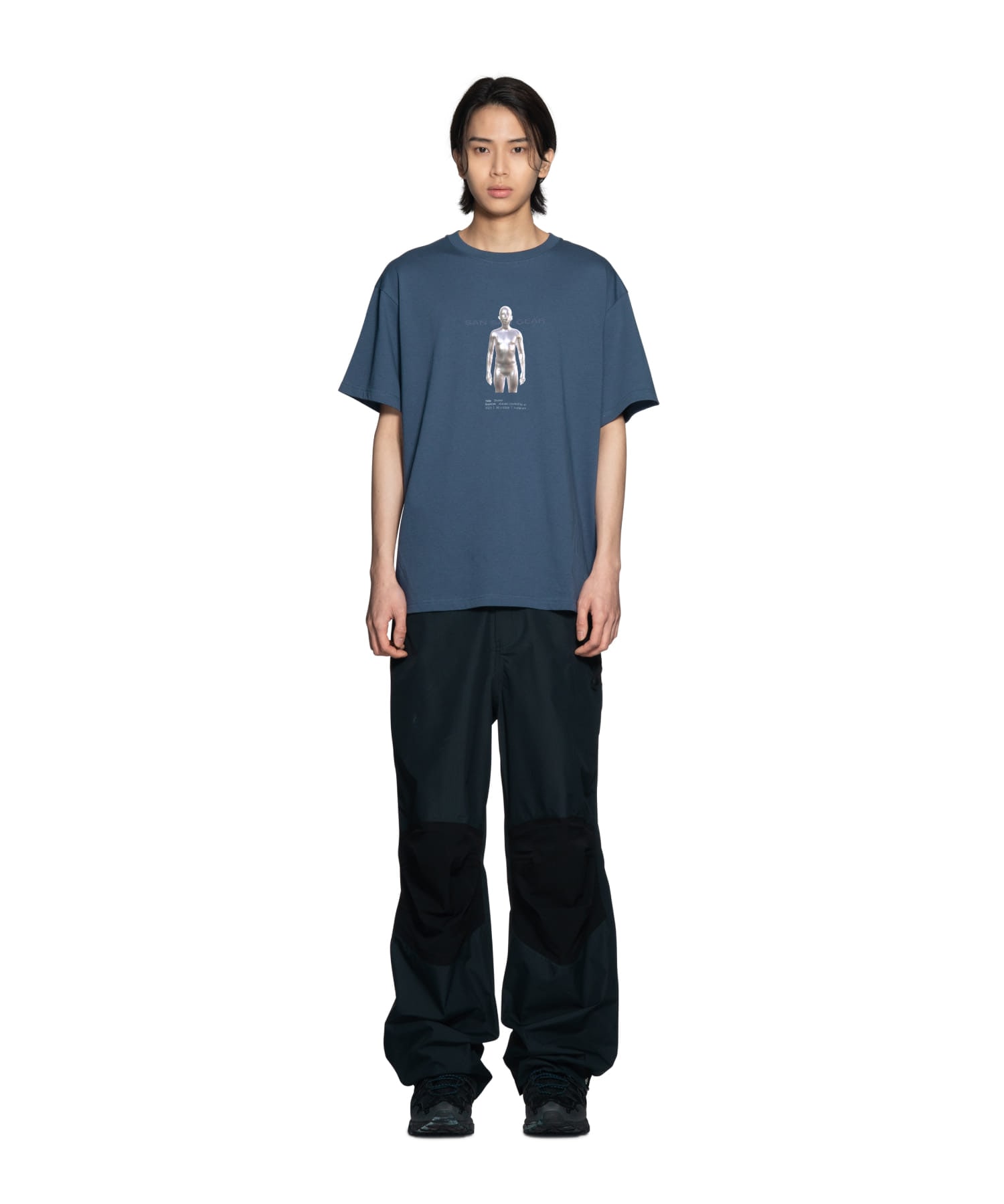 【SANSANGEAR】 23SS CHROME BODY T-SHIRT MIDNIGHT BLUE