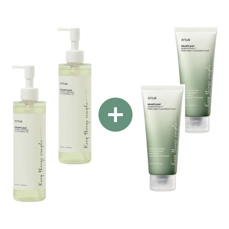 ドクダミポアコントロールクレンジングオイル 200ml 2個 + ドクダミポアディープクレンジングフォーム150ml 2個