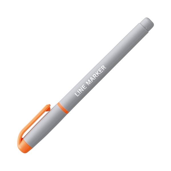 （まとめ）TANOSEE 蛍光マーカー シングルタイプ（キャップ式） オレンジ 1本 [x300]