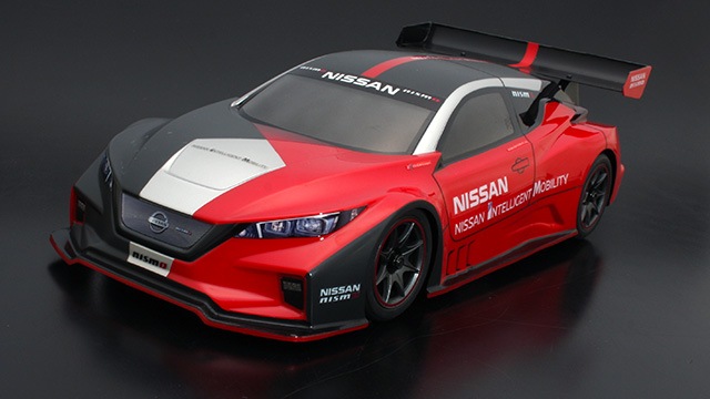 ABCホビー 1/10 電動RCシャーシ組立済みキット ガンベイドMR 225mm 「リーフ ニスモ RC_02」 ボディ付きキット【25627】 ABC 25627リーフニスモRC2