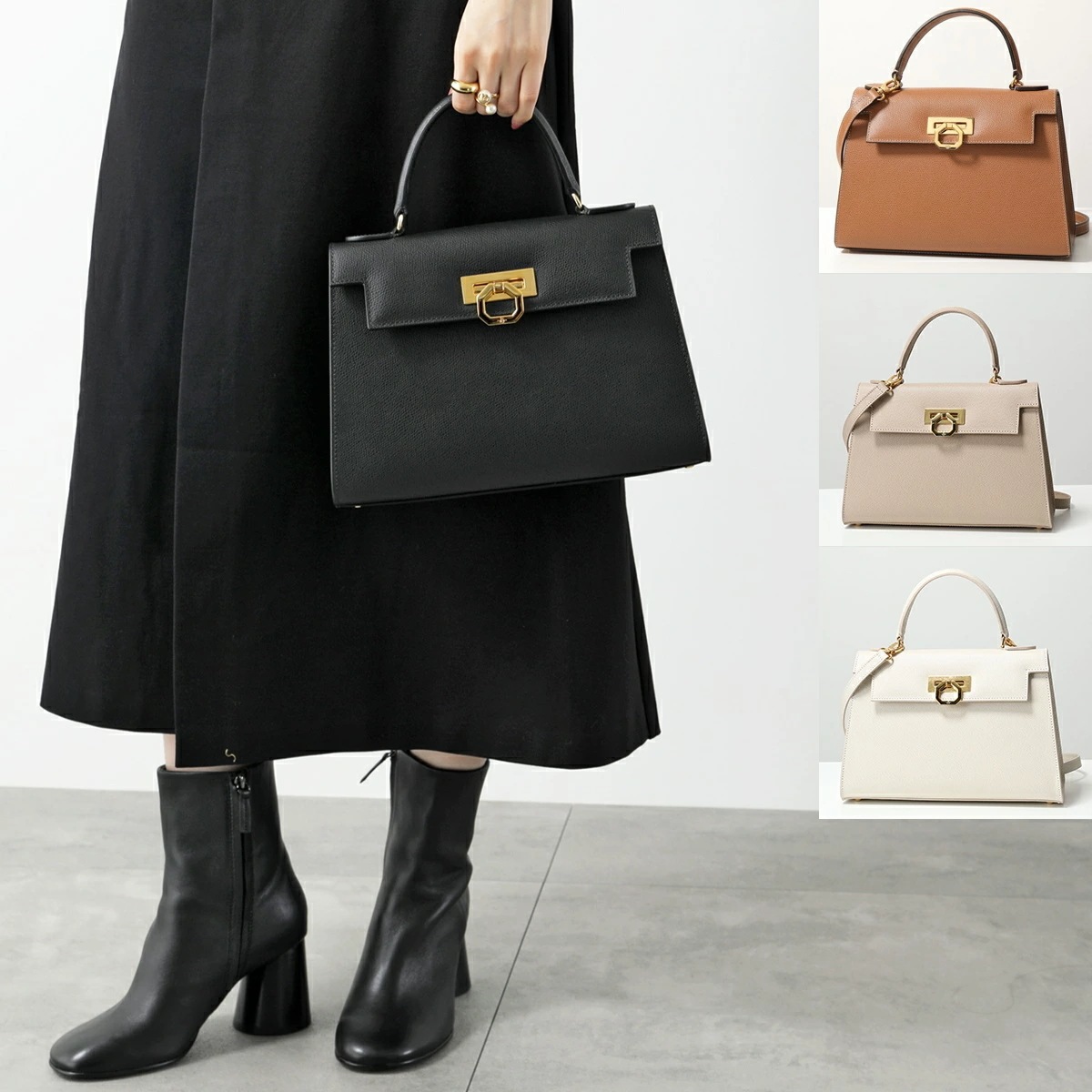 CARBOTTI カルボッティ ハンドバッグ ELENA 243 V2 エレナ レディース パルメラートレザー ショルダーバッグ 鞄 カラー4色