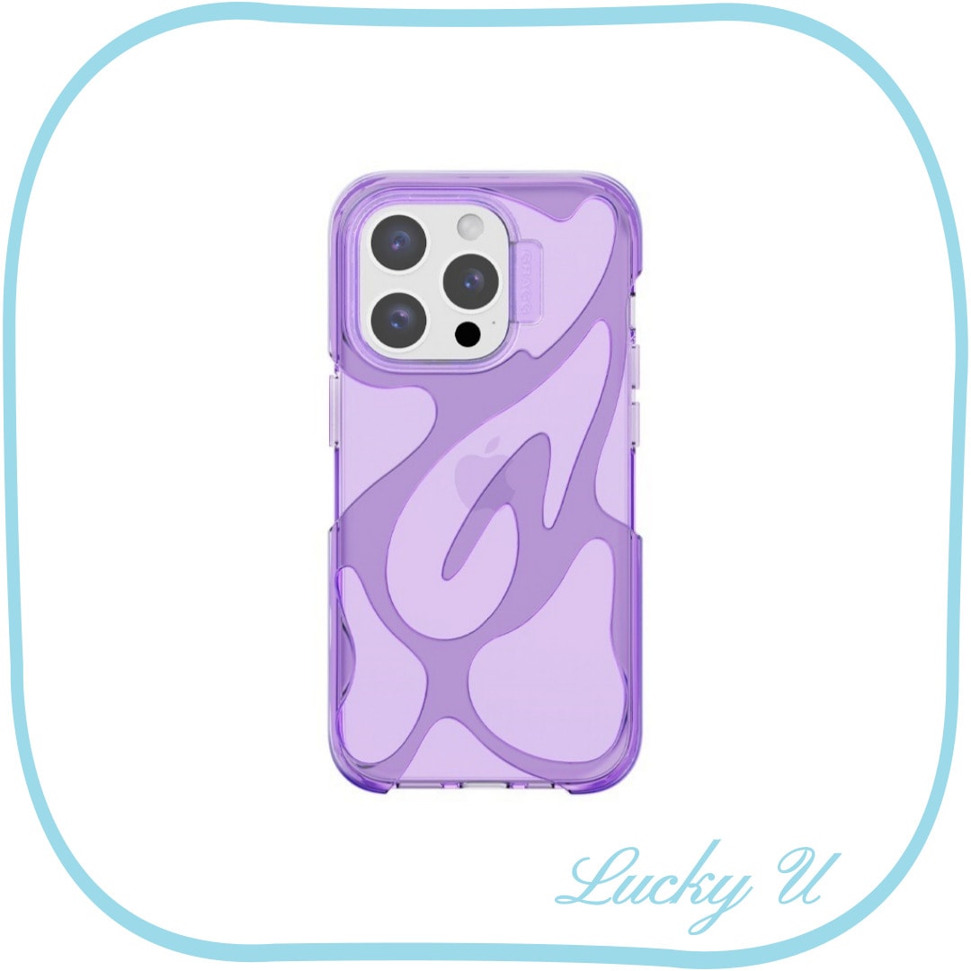 韓国SNS人気 WEB LAYERS CASE CLEAR PURPLE iphone 14 15 スマホケース