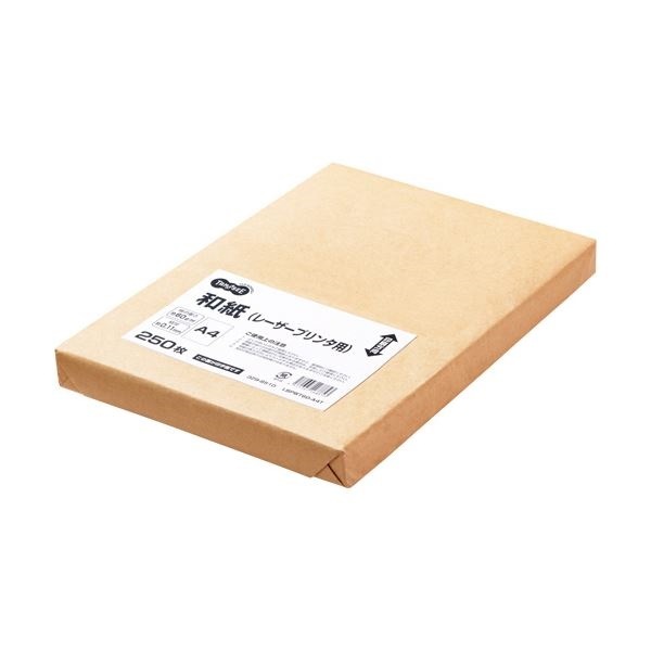 （まとめ）TANOSEE レーザープリンタ用和紙A4 1冊(250枚) 3セット