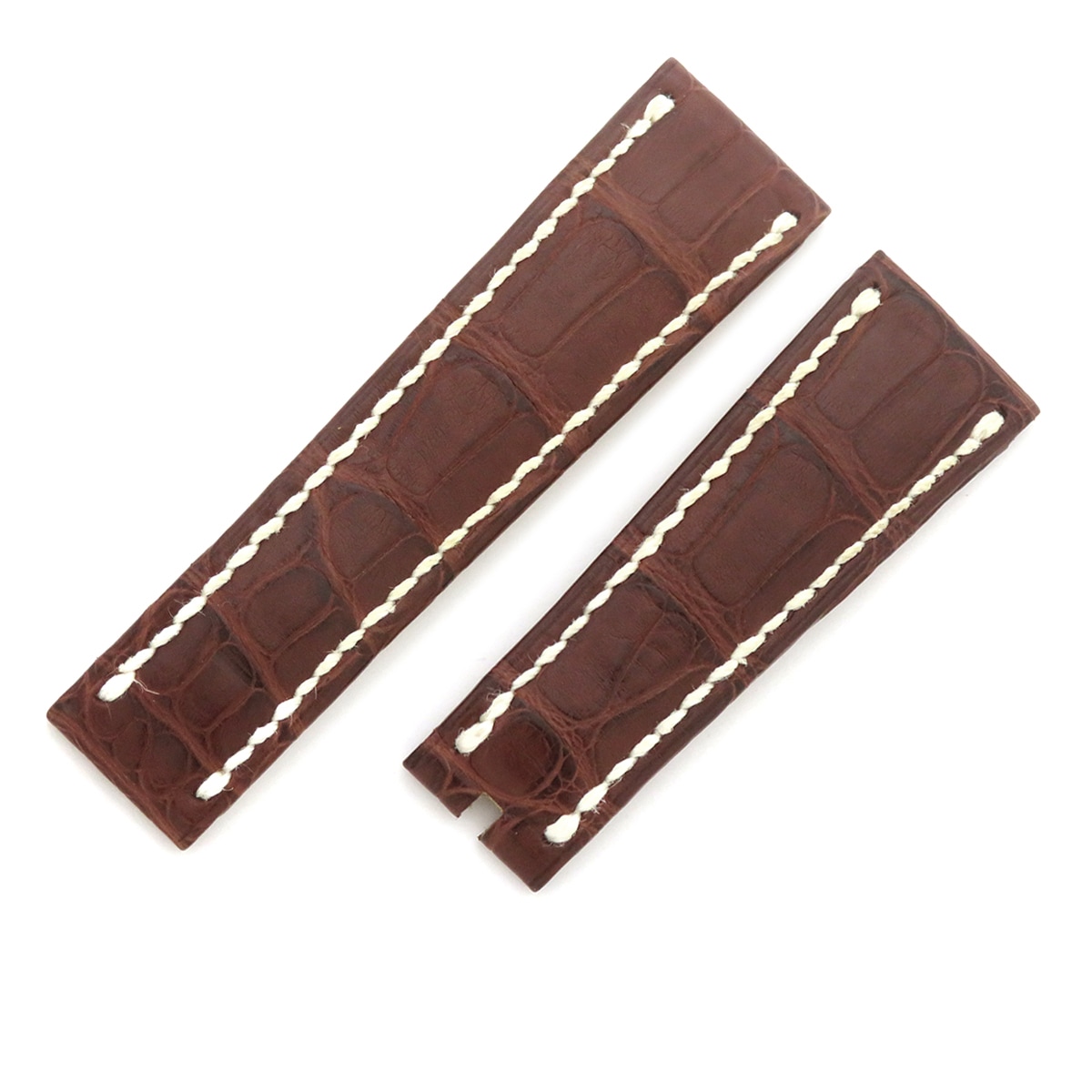 デイトナ用 メンズ 新品同様 純正 替え クロコ バンド ベルト ストラップ 20ｍｍ ブラウン 茶