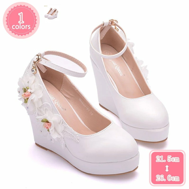 1000円OFFクーポン パンプス ラウンドトゥ ウエッジソール ハイヒール11cm シンプル 高いヒール 大人カジュアル 美脚 アンクストラップ 夏 サマー レディース靴 合皮 黒 白色 厚底 大き