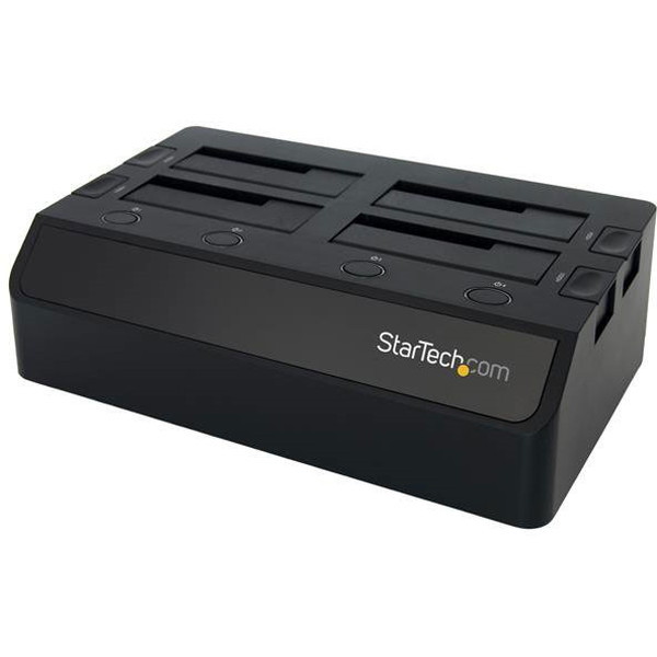 StarTech SDOCK4U33 クレードル式 SATA HDD/SSDスタンド 2.5/3.5インチドライブ4台対応 USB 3.0準拠 冷却ファン2基搭載 メーカー直送