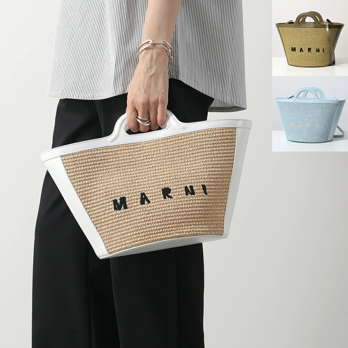 MARNI マルニ かごバッグ TROPICALIA SMALL トロピカリア BMMP0068Q0 P3860 レディース ハンドバッグ ショルダーバッグ ロゴ 鞄 カラー3色